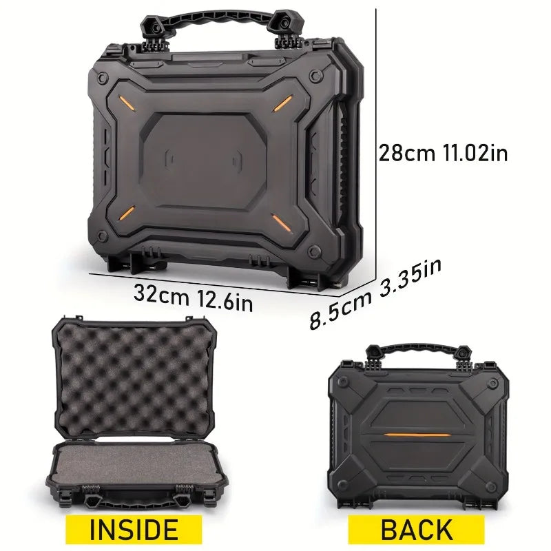 Security Safe Dustproof Waterproof Impact Resistant Gun Safe Multi-function Portable Handheld Tactical Safe Storage Box.