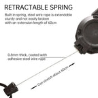 1/2Pcs Retractable Key Chains Anti-theft Metal Easy-to-pull Buckle Rope Elastic Keychain Sporty Retractable Key Ring