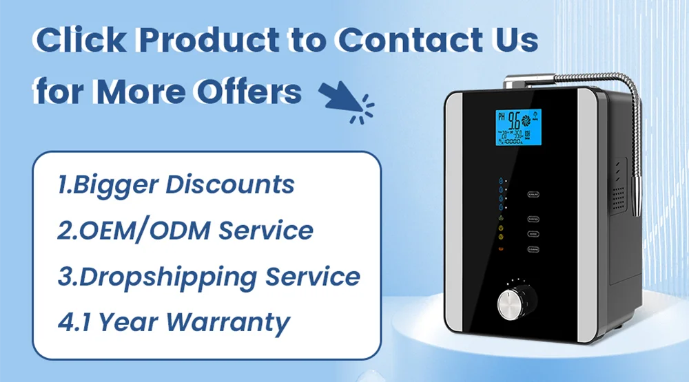 CAWOLO Alkaline Water Ionizer Machine PH Water Device Alkaline Water Dispenser 11 Plates Platinum Coating Alkaline Water Ioniser