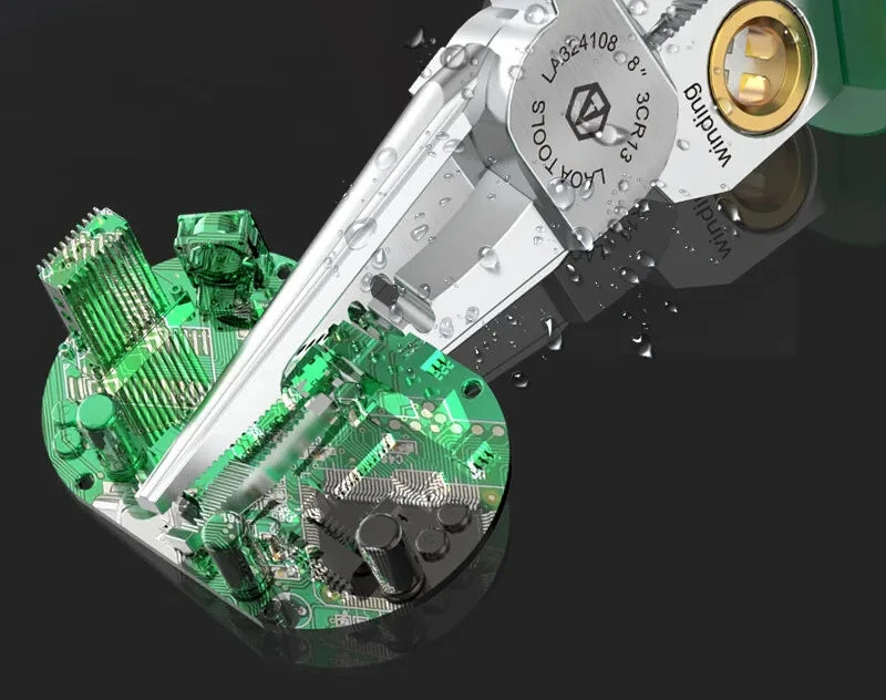 LAOA Electrician's pliers, multi-function wire stripper, 8-in-1 stainless steel needle-nose pliers with electrical measurement