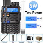 1/2PCS Baofeng UV 5R 5W 8W Walkie Talkie Ham CB Radio Long Range Dual Band VHF UHF FM Transceiver Two Way Radio UV5R K5 Plus