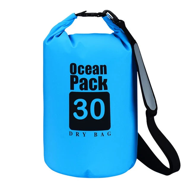 Outdoor PVC Waterproof Dry  Bag 5L 10L 20L 30L Outdoor Diving Foldable Storage Man Women Beach Swimming BaRafting Ocean Bag