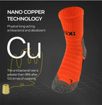 Deodorant Nano Copper Sports Socks for Men Antibacterial Basketball Climbing Sock Summer Compression MTB Cycling Bicycle Running