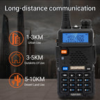 Baofeng UV-5R 8W Walkie Talkie Portable Tri-Power Two Way Radio Communication VHF UHF Receiver Long Range Headset For Camping