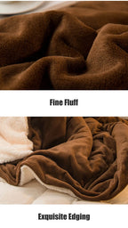 Winter Bed Blankets Solid Color Fleece Blankets Throws Adult Thick Warm Sofa Winter Blanket Super Soft Warm Duvet Cover Luxury