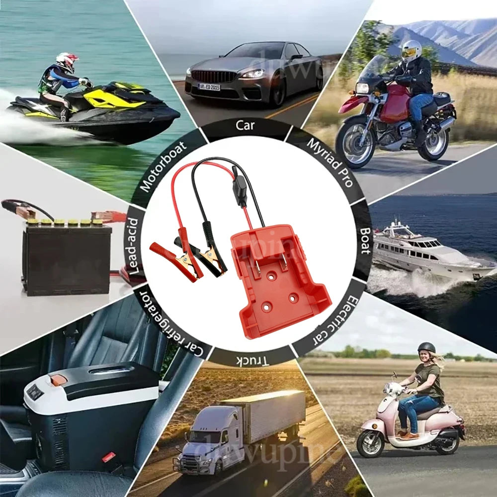 Car Emergency Power DIY Adapter Automotive 30A Fuse Igniter Jump Starter for Makita for Milwaukee for Dewalt 18V Li-ion  Battery