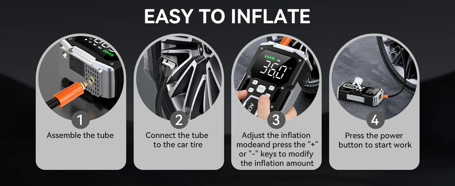 3000A/4000A/5000A Start Power Bank Jump Starter Car Booster External Battery 12V Starting Device for Petrol Diesel Powerbank