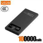 VIVO 120W Power Bank Super Fast Charging 200000mAh Large Capacity Portable External Battery For Mobile Power Bank For IPhone