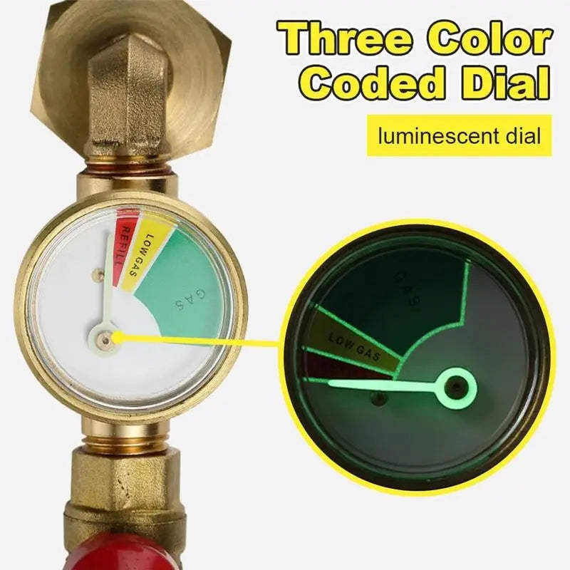 Propane Refill Elbow Adapter Tank Gauge Solid Brass Propane Filler Adapter 1 Pound With Propane Tank Gauge Propane Refill