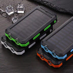 Solar Panel DIY Power Bank Case Charge Storage Box Dual USB Power Bank Shell SOS Light Flashing Light Compass Power Bank Box