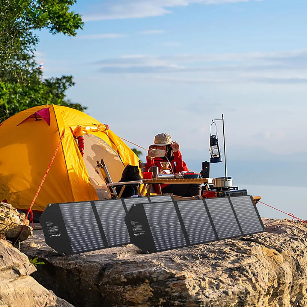 SinKeu Foldable Solar Panel 100W/60W/40W Portable Waterproof Solar Charger with USB DC Output for Power Station Solar Generator