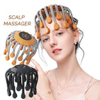 24Massage Heads Electric Scalp Massager Red Light Vibrator Octopus Head Scratcher For Relaxation Stress Migraine