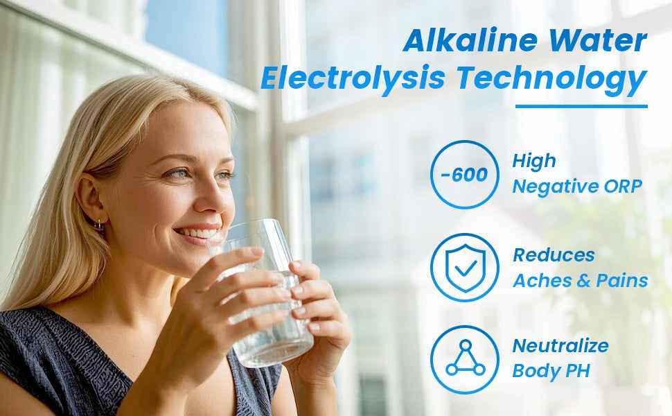 CAWOLO Alkaline Water Ionizer Machine PH Water Device Alkaline Water Dispenser 11 Plates Platinum Coating Alkaline Water Ioniser