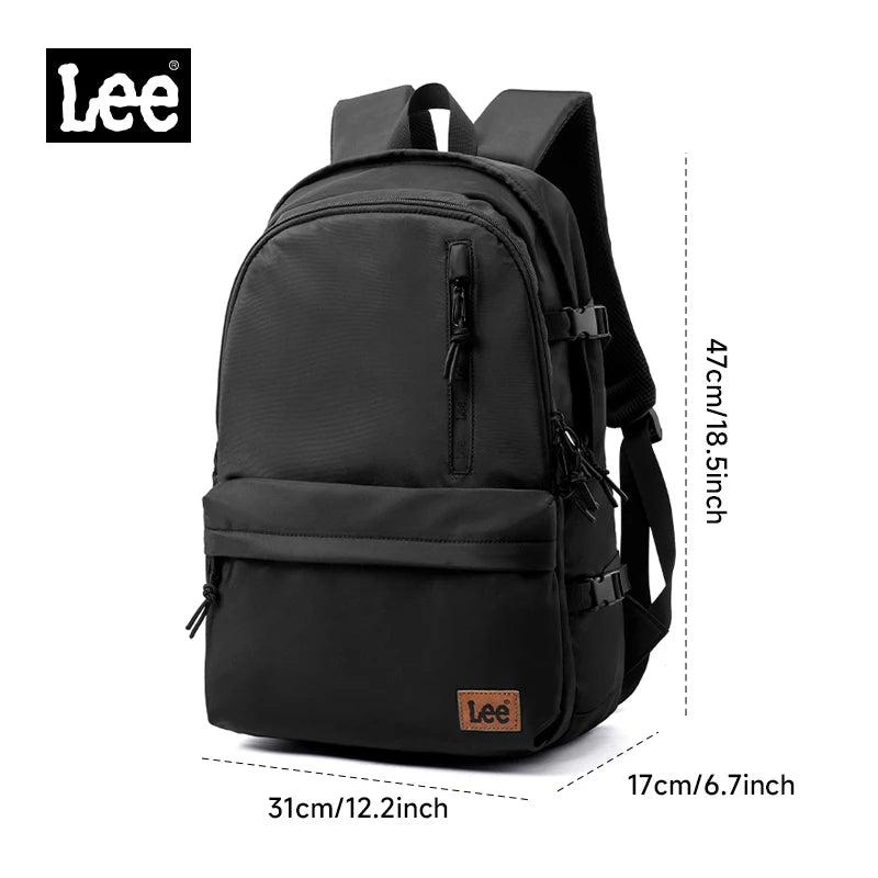 LEE Large Capacity Travel 15.6 Inch Laptop Backpack for Man Women's Waterproof Casual Nylon Teenagers College School Bag Male