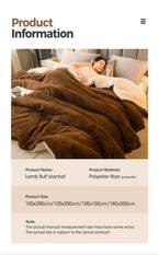 Wool Throw Blanket Keep Warm Winter Bed Blankets Double Sided Queen Duvet Cover Camping Double Bed Cover Bedspread On The Bed