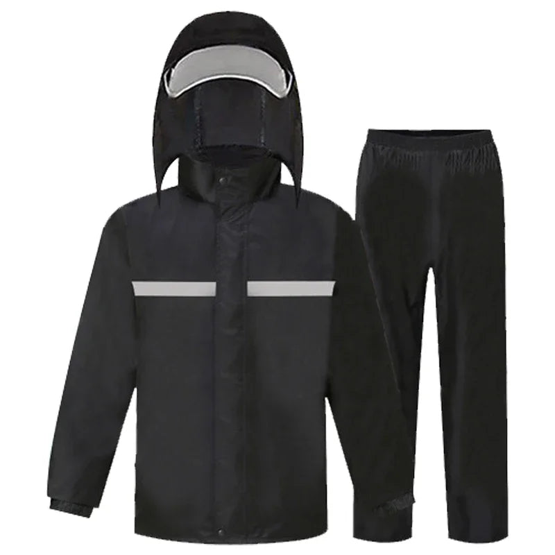 Raincoat and Rainpants Suit Full Body Rainstorm Prevention Electric Bicycle Motorcycle Takeaway Riding Reflective Split Raincoat