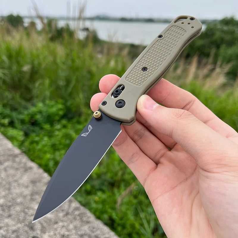 BM Bugout 535 EDC Knife Ranger Green Grivory Handle knife CPM-S30V Stainless Steel folding knife hiking tactical pocket knife