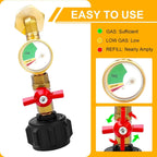 Propane Gas Converter 20 lb to 1 lb Propane Refill Elbow Adapter for Propane Heaters Grills Stoves Camping Equipped