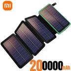 Xiaomi 200000mAH Solar Power Bank Folding Solar Panels 5V 2A USB Output Portable Outdoor Camping Sun Power For IPhone Android