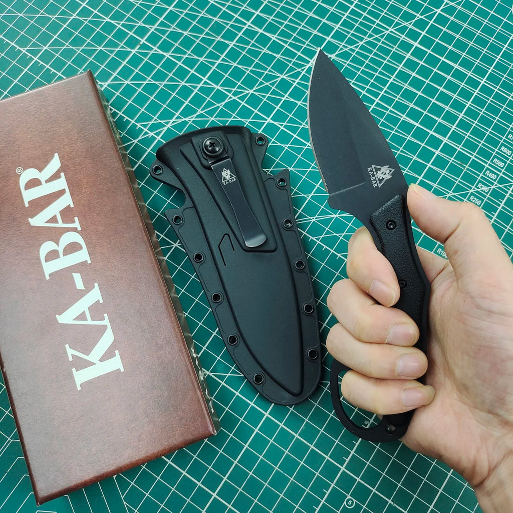 KA-BAR 2491 straight knife wilderness survival emergency rescue tool, easy to carry, diving,  hunting knife, tactical equipment