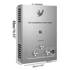 VEVOR 6L 8L 10L 12L 16L 18L LPG Portable Instand Water Heater Propane Gas LPG Wall-Mounted Tankless Water Heater Digital Display