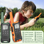 2pcs Baofeng F22 Kids Walkie Talkie Rechargeable Type-C Ham Radio Electronic Toys Birthday Gift Children