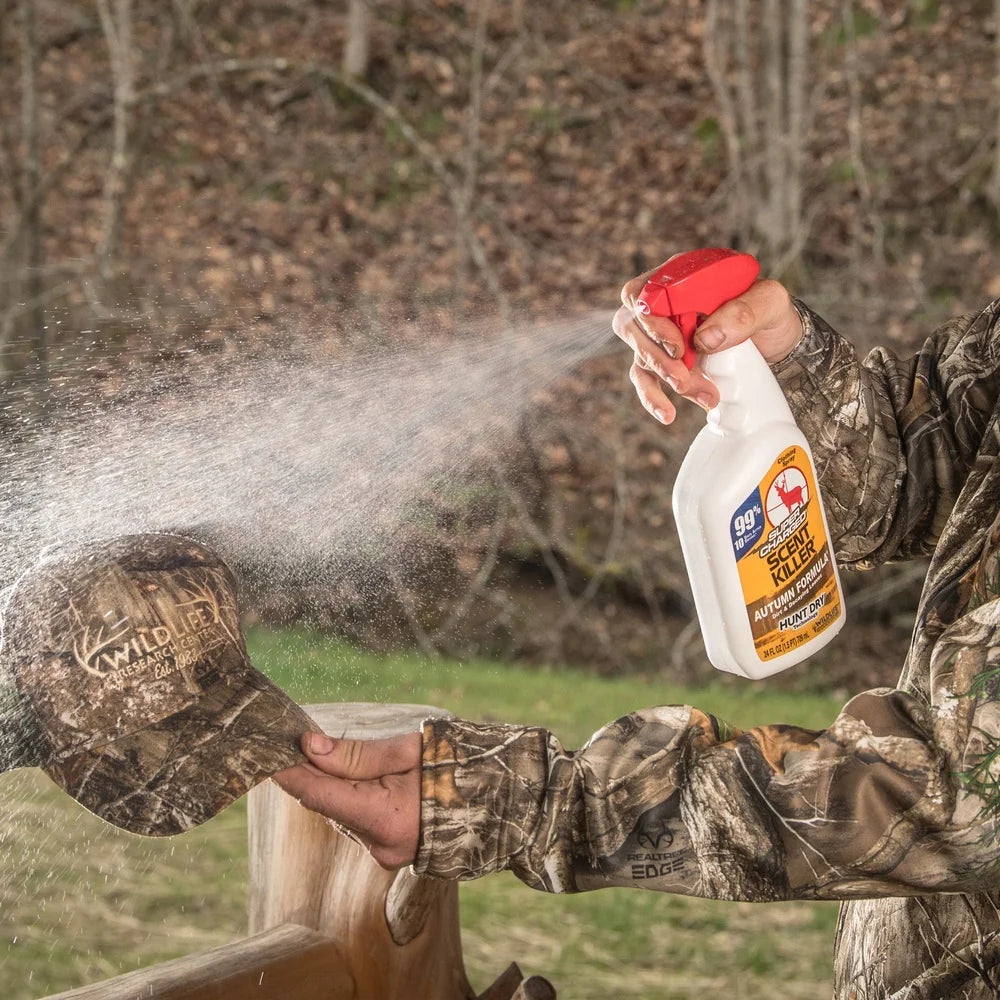 Super Charged Scent Killer Hunting Scent Elimination Spray 56 fl oz Combo with High Output Sprayer Odor Control Technology