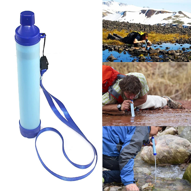 Camping Portable Water Filter Personal Water Purifier 1500L Outdoor Survival Emergency Sterilization Direct Drinking Equipment