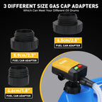 ELEAD 4PC Automatic Fuel Transfer Pump with Auto-Stop Sensor(3.2 GPM) Battery Operated Gas Can Pump with 3 Can Adapters