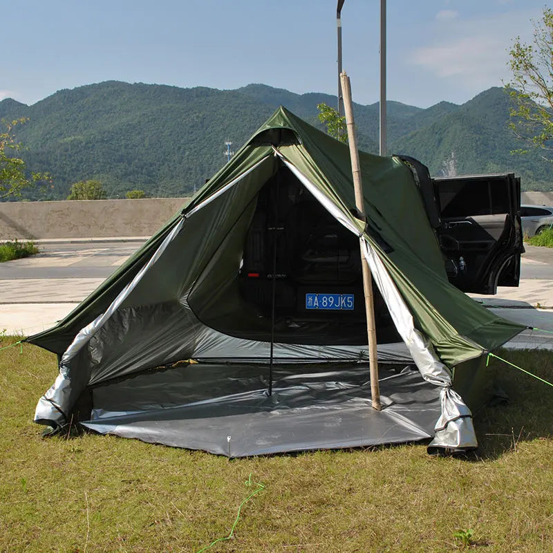 Car Rear Tent for 8 People – Ultra-Lightweight Car Rear Tent with Floor, Waterproof & Windproof, Family Camping Essential