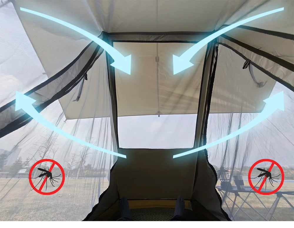 Airy Mesh Tent 1 Person Ultralight Tent Quick Setup Backpacking Shelter Breathable Mosquito Proof for Camping and Trekking