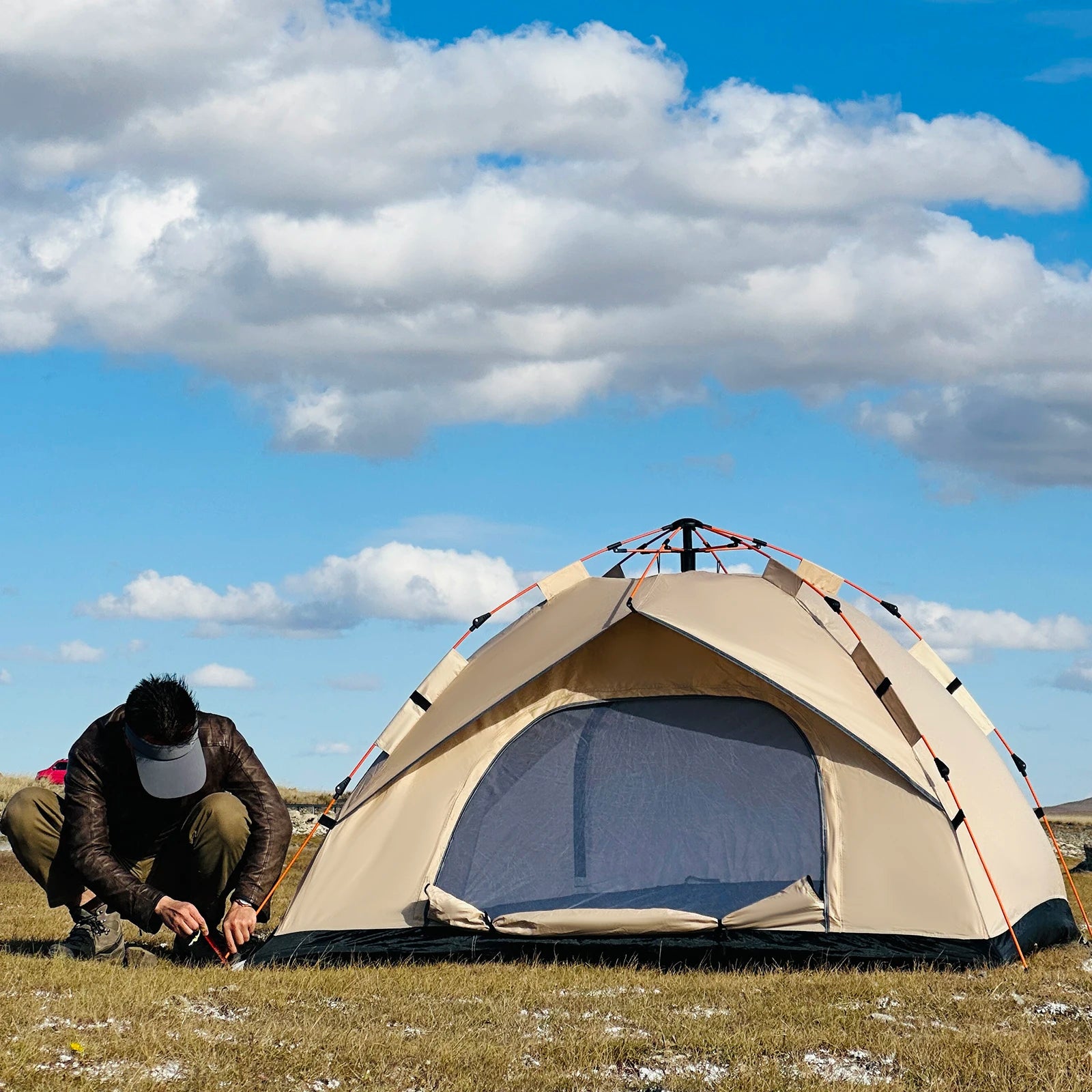 2-4 Person Camping Windproof Tents, Easy To Set Up, lightweight Camping Tent,Carpa,Suitable For Family Travel, Outdoor Camping