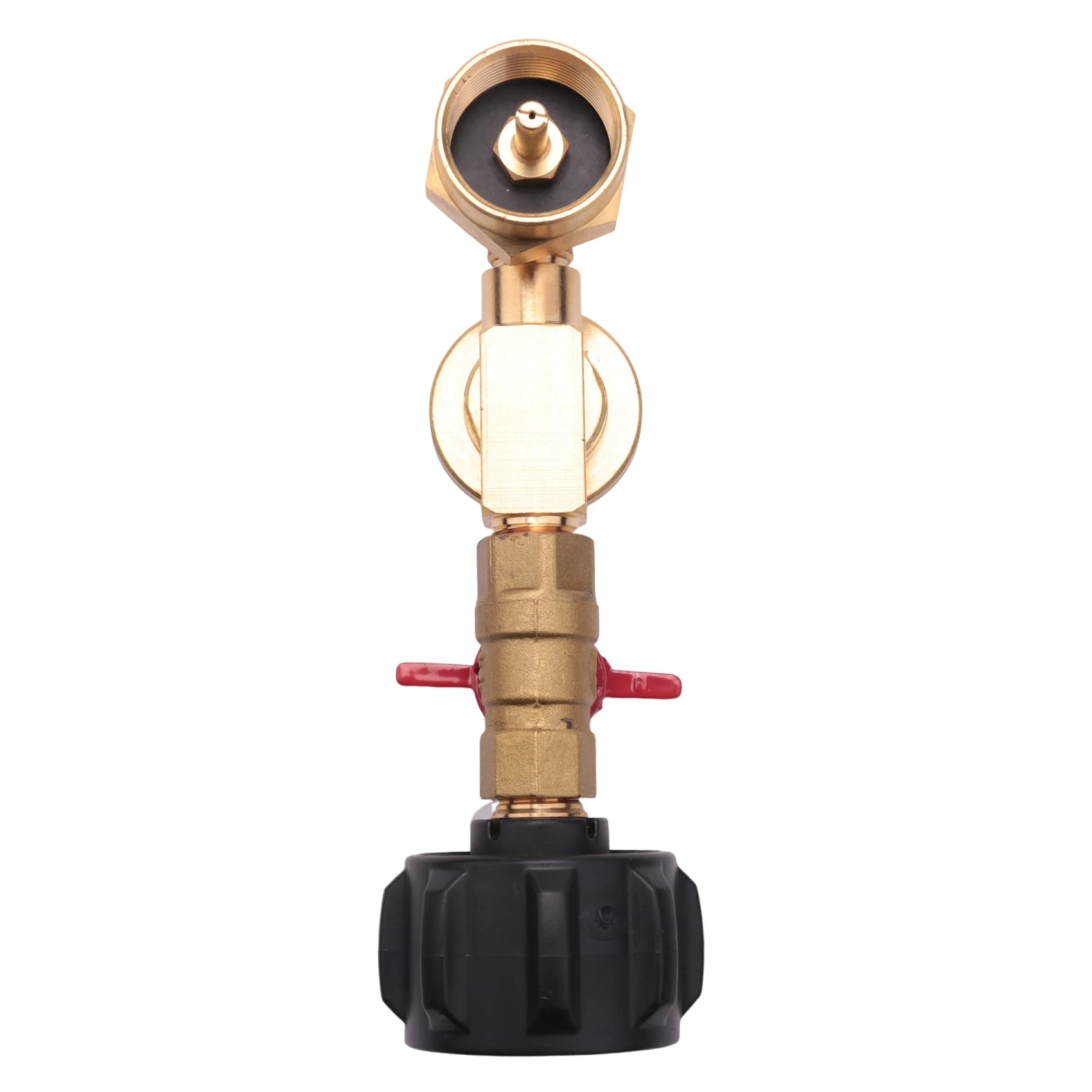 Propane Adapter 1Lb to 20Lb, QCC1 Propane Refill Elbow Adapter with Gauge and ON-Off Control Valve for 1LB Propane Tank