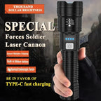 Super Powerful LED Flashlight Battery Display USB Rechargeable Light Telescopic Zoom Torch Lamp Outdoor Camping Fishing Lantern