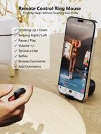 Ring Mouse Rechargeable Mini Light Weight Bluetooth 2.4G Dual-mode Wide Compatible Remote Control Selfie Scan Short Video Speech