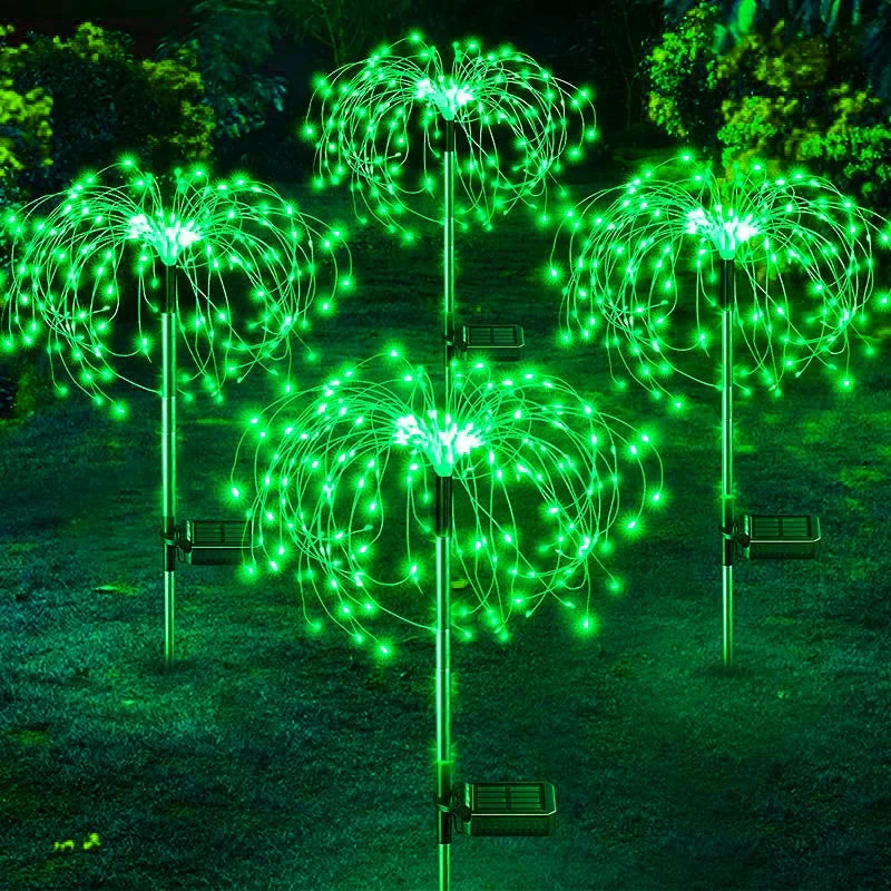 LED Solar Firework Lights Garden Decoration Fairy Lights Waterproof Outdoor Dandelion Lawn Lamp for Garden Landscape Lawn Decor