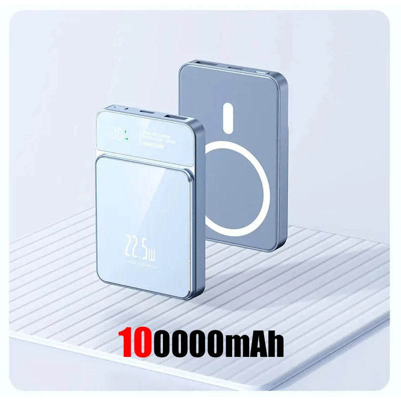 100000mAh Xiaomi Portable Magnetic Wireless Charging Mobile Power Support 22.5W Two-Way Fast Charging