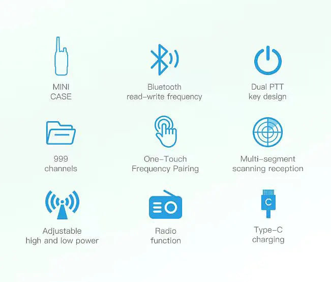 BAOFENG New Walkie Talkie 2PCS 5R Mini 5W Radio walkier talkie BT Dual PTT Transmission AM Aviation Reception Mini Case Radio