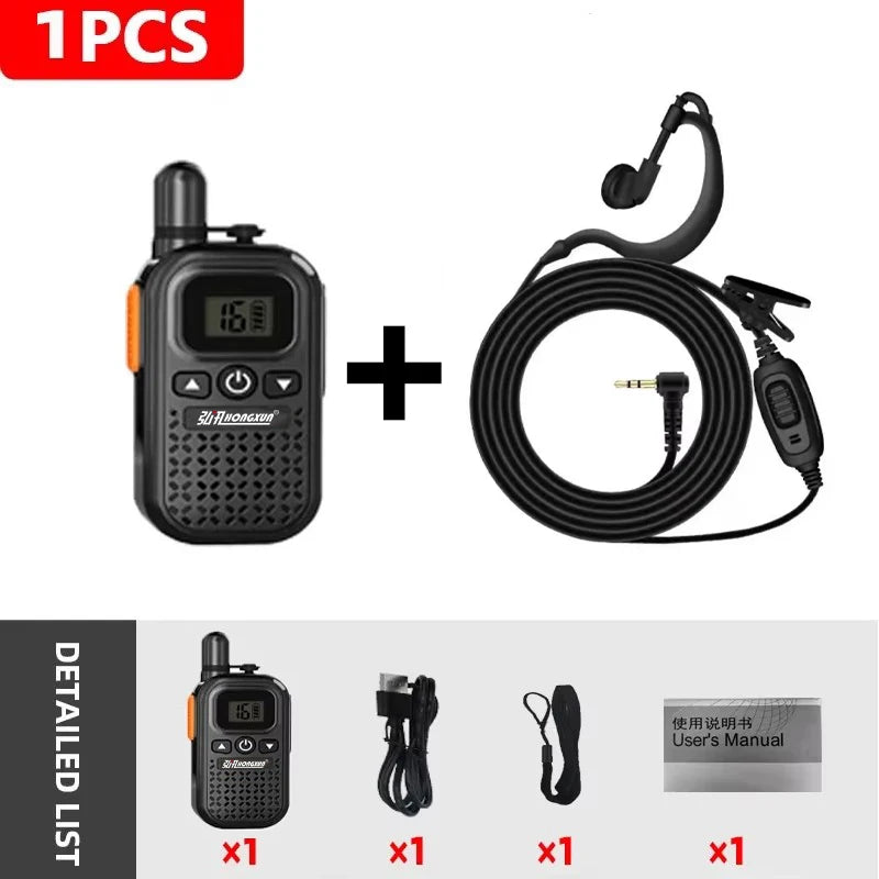 HX-928 5W Walkie Talkie HD Clear Sound Type-C Charging 8.7cm Mini Construction Family Hot Sale FOR daily use