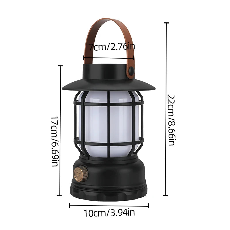 2-in-1 Solar USB Camping Lantern Ultra-Bright LED 360° Hanging Light Portable Design for Tent Hiking Emergencies Function Lamps