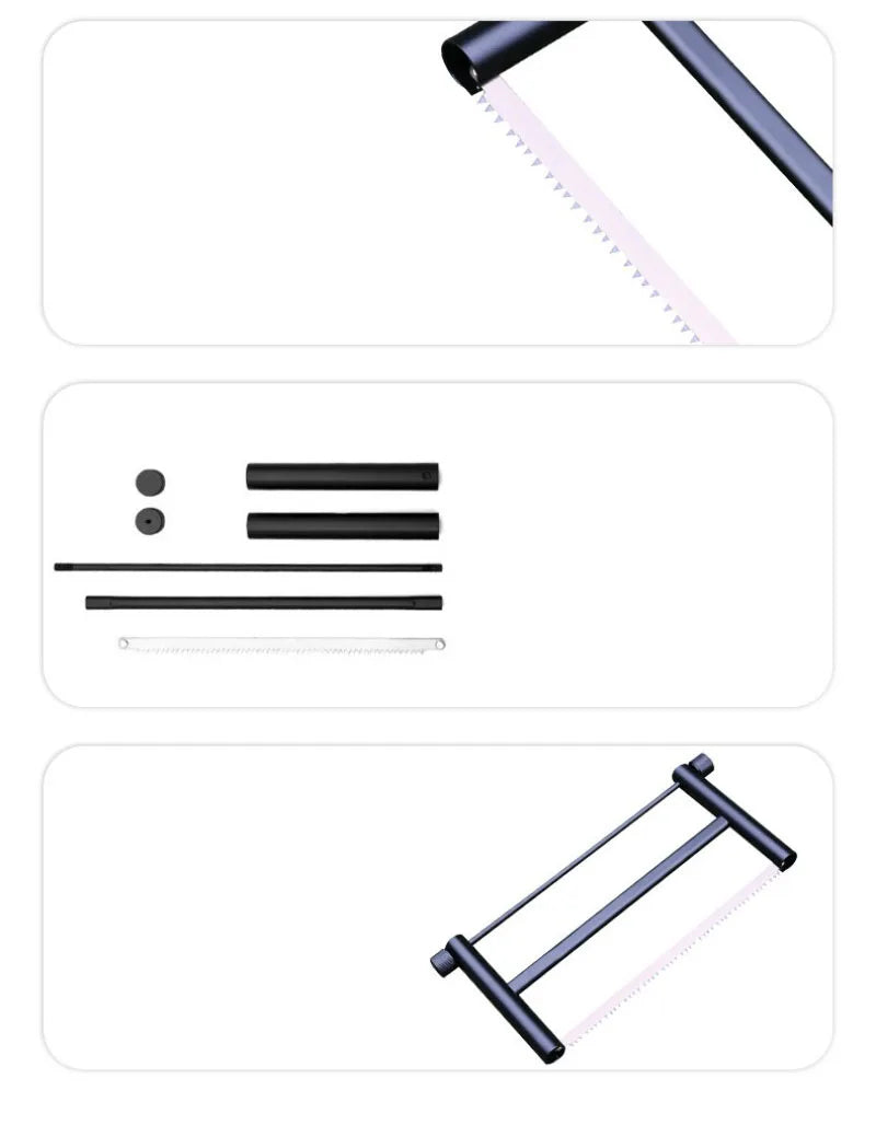 Portable Detachable Folding Saw Aluminum Alloy Professional Carpenter Saw Outdoor Camping Garden Horticulture Household Tools