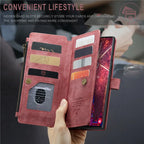 Flip Leather Phone Case For Samsung Galaxy S25 Edge S24 Ultra S23 FE S22 S21 S20 Plus Note 20 A16 A56 Zipper Wallet Card Cover