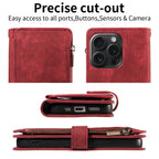 PU Leather Phone Case for IPhone 17Air  17 Pro Max 16 Pro Max 16e 15 14 13 12 11 Pro Max Plus  Flip Wallet Style Phone Cover