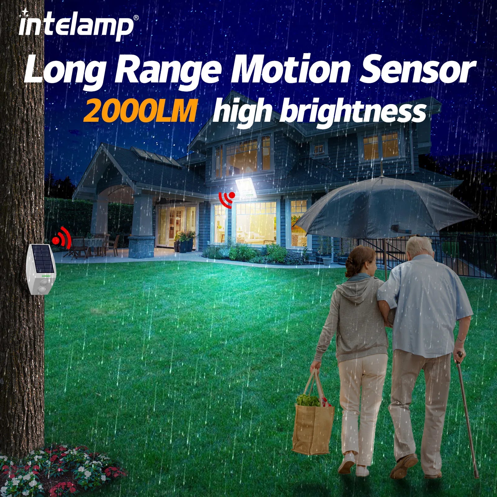 3000LM Super Powerful LED Solar Light Outdoor IP65 Motion Sensor Super Bright Outdoor Solar Wall Lamp Garden Street Spotlight