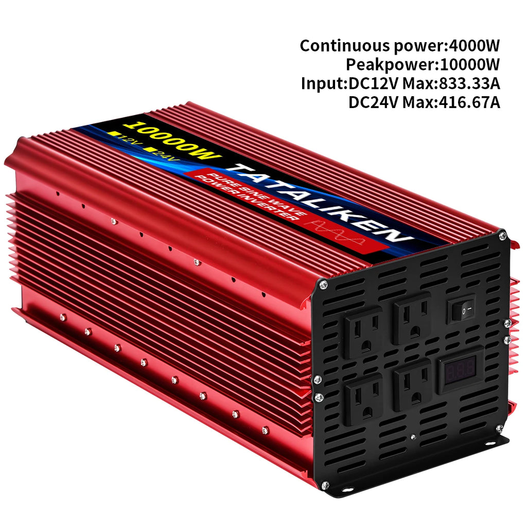 Pure sine wave inverter American socket 3500 w / 4500 w / 5000 w / 6000 w / 7000 w / 8000 w household portable digital display i