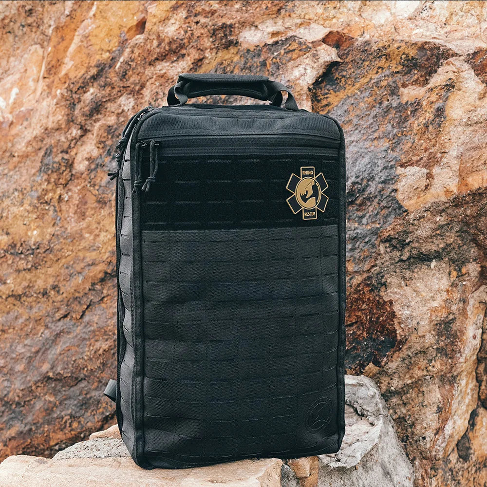 Rhino Rescue First Aid Backpack 20L 1000D Nylon Tactical Backpack First Aid Trauma Kit Out Bag for Hiking Camping R20