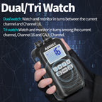 ABBREE AR-25M Marine Radio Transceiver IP67 Floating Waterproof Handheld VHF Walkie Talkie Amateur NOAA Two Way Radio For Fish