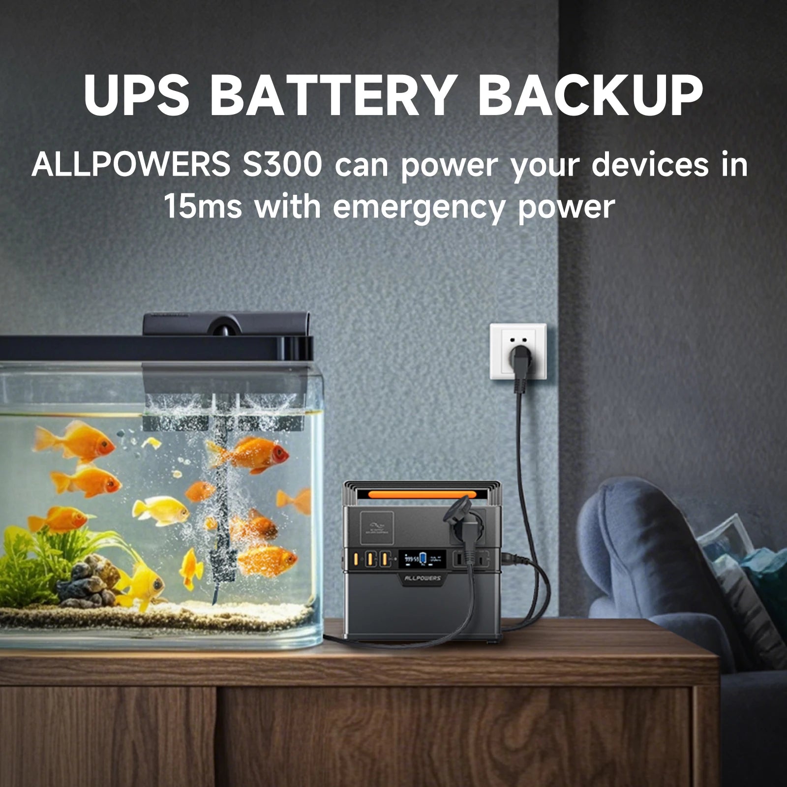 ALLPOWERS Battery Backup 300W / 200W Portable Power Station 110V / 230V Camping Generator with US / EU / UK / AU Socket