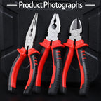 3-Piece Set of Wire Pliers, Diagonal Nose Pliers, Needle Nose Pliers, Industrial Grade Preferred Pliers, Durable Chromium Vanadium Steel, Suitable for Wire Cutting, Screwdriver, Etc