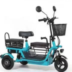 800W48V 70km folding electric tricycle small leisure vehicle for adults to ride three people portable battery car for home use